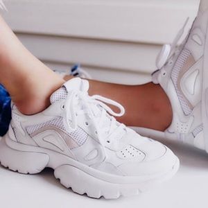 Maje Chunky White Sneaker sz 41
